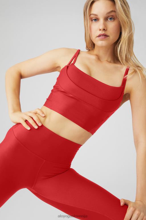 ženske airlift pajkice z visokim pasom Alo Yoga dna klasična rdeča X862Z42