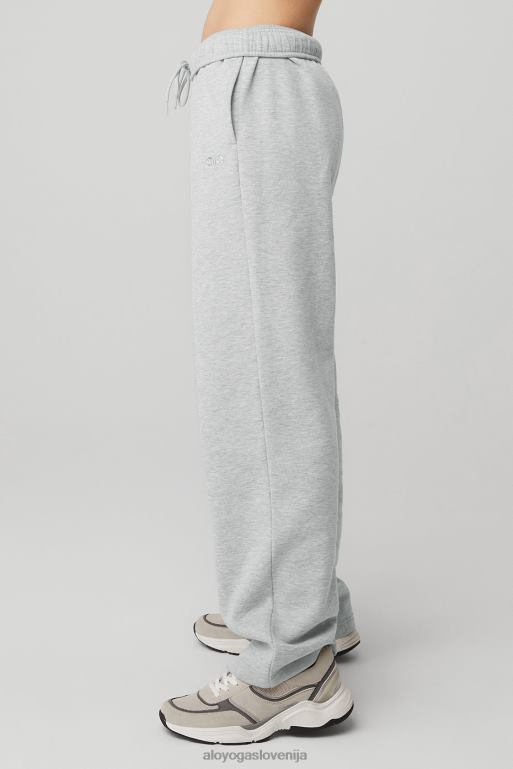 ženske accolade trenirka z ravnimi nogami Alo Yoga dna atletsko heather siva X862Z264