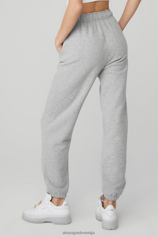 ženske priznanje trenirka Alo Yoga dna atletsko heather siva X862Z257