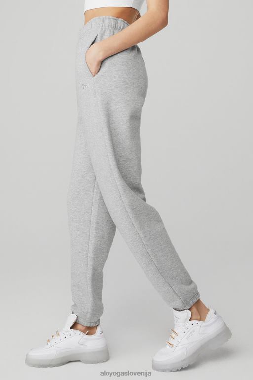 ženske priznanje trenirka Alo Yoga dna atletsko heather siva X862Z257