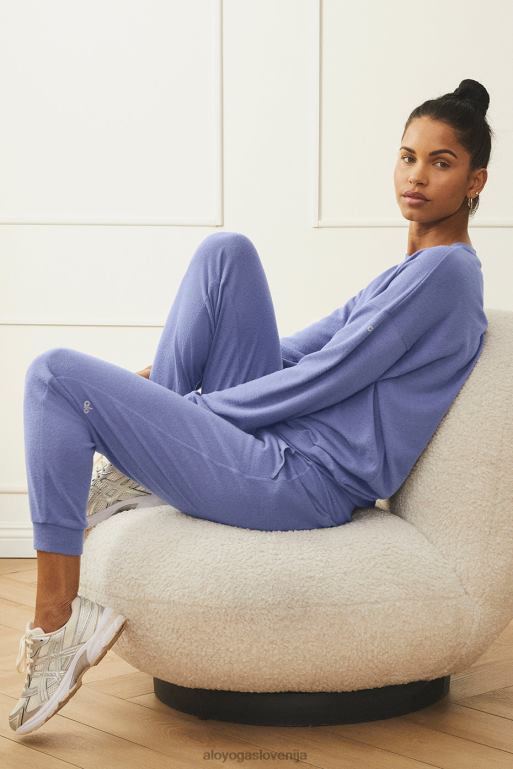 ženske soho trenirka Alo Yoga dna neskončno modra X862Z252