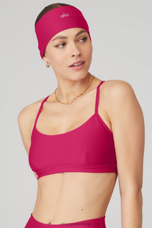 ženske airlift naglavni trak Alo Yoga dodatki magenta drobljenje X862Z1129