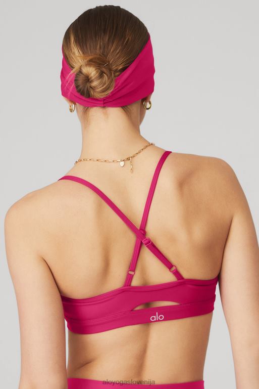 ženske airlift naglavni trak Alo Yoga dodatki magenta drobljenje X862Z1129