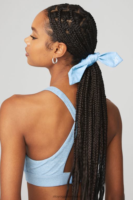 ženske alosoft rhythm scrunchie Alo Yoga dodatki ploščica modra vresa X862Z1236