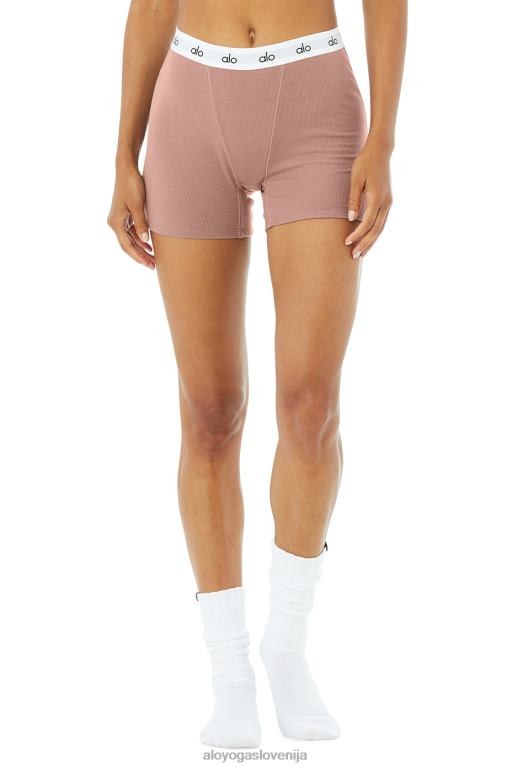 ženske icon rebraste fantovske kratke hlače Alo Yoga dodatki dimljeni kremen X862Z1098