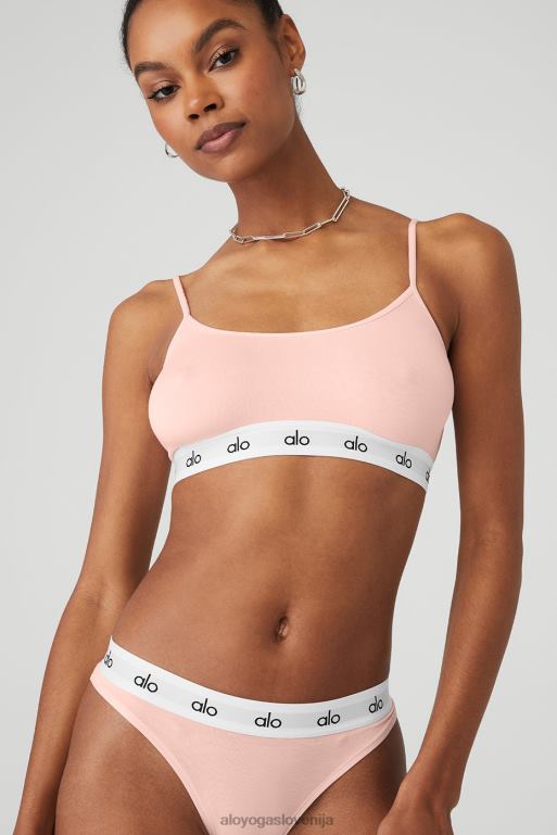 ženske icon visoko izrezane tangice Alo Yoga dodatki pudrasto roza X862Z1076