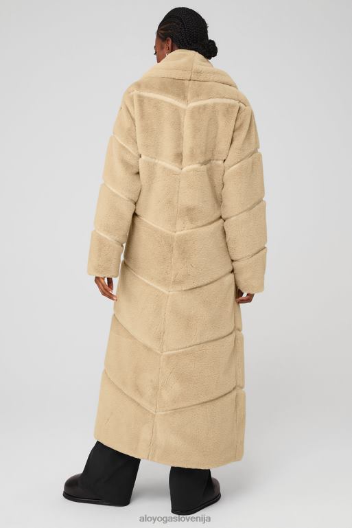 ženske kaskadna jakna iz umetnega krzna Alo Yoga oblačila mandelj X862Z797