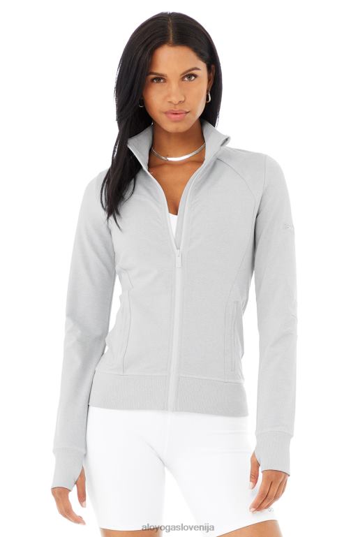 ženske konturna jakna Alo Yoga oblačila atletsko heather siva X862Z709