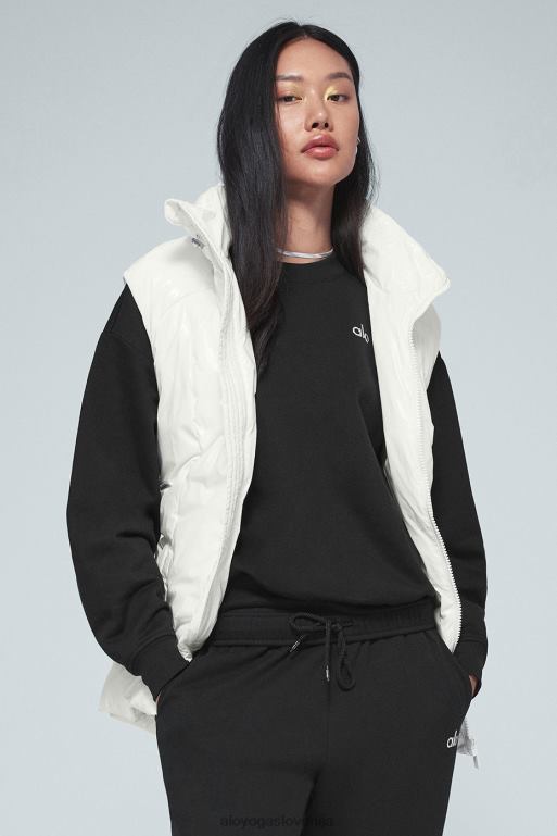 ženske omamljanje napihnjen jopič Alo Yoga oblačila slonovina X862Z792