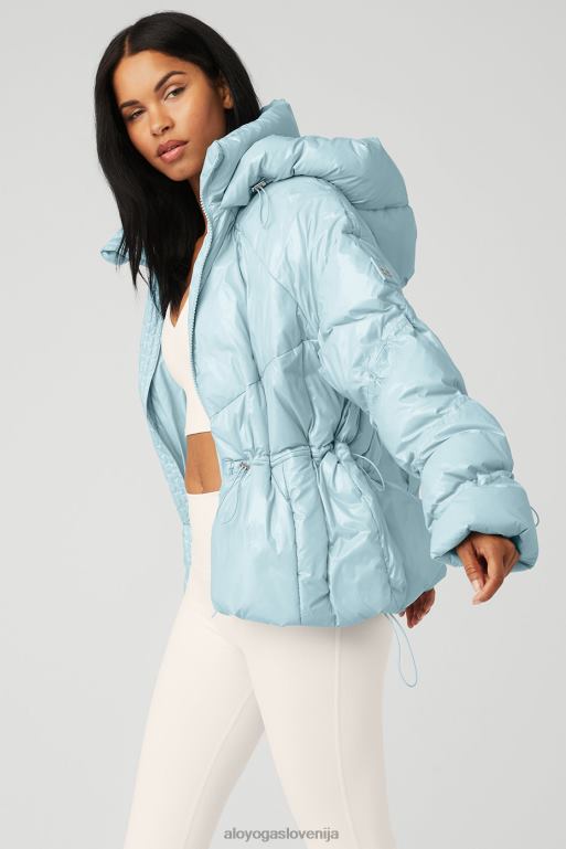 ženske stunner napihovana jakna Alo Yoga oblačila kreda modra X862Z767