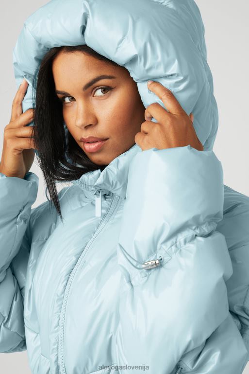 ženske stunner napihovana jakna Alo Yoga oblačila kreda modra X862Z767