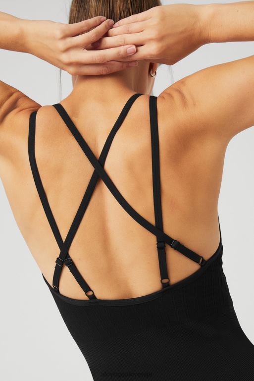 ženske brezšivni kabelski kombinezon Alo Yoga oblačila Črna X862Z925