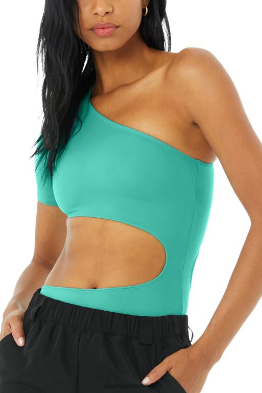 ženske telesni val en kos Alo Yoga oblačila morsko modra barva X862Z1201