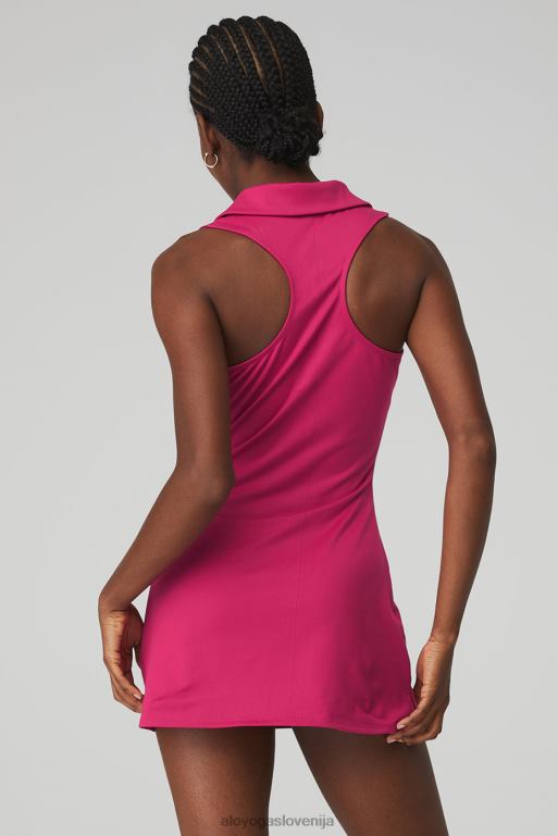 ženske očarljiva teniška obleka Alo Yoga oblačila magenta drobljenje X862Z1127