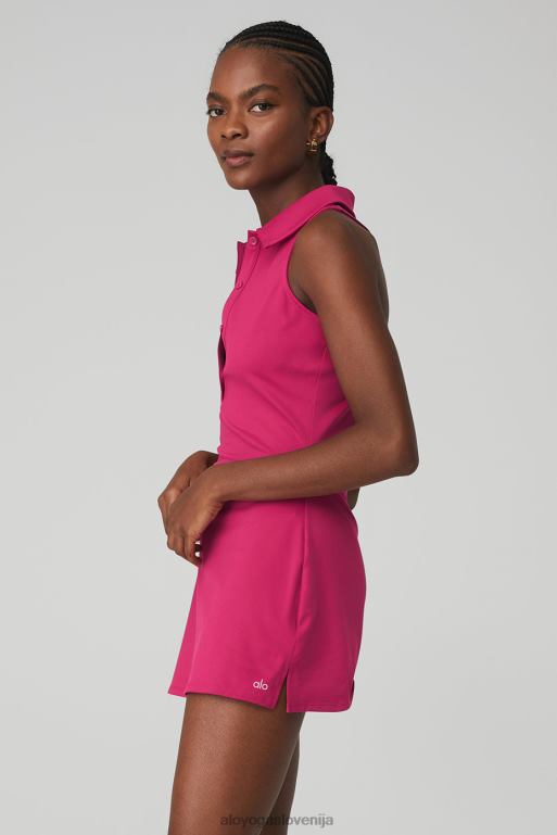 ženske očarljiva teniška obleka Alo Yoga oblačila magenta drobljenje X862Z1127
