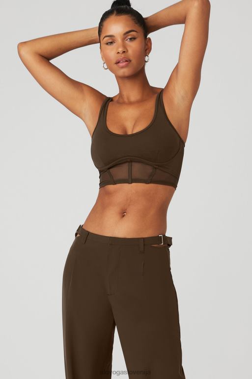 ženske Airbrush mrežasti steznik brez rokavov Alo Yoga oblačila espresso X862Z395