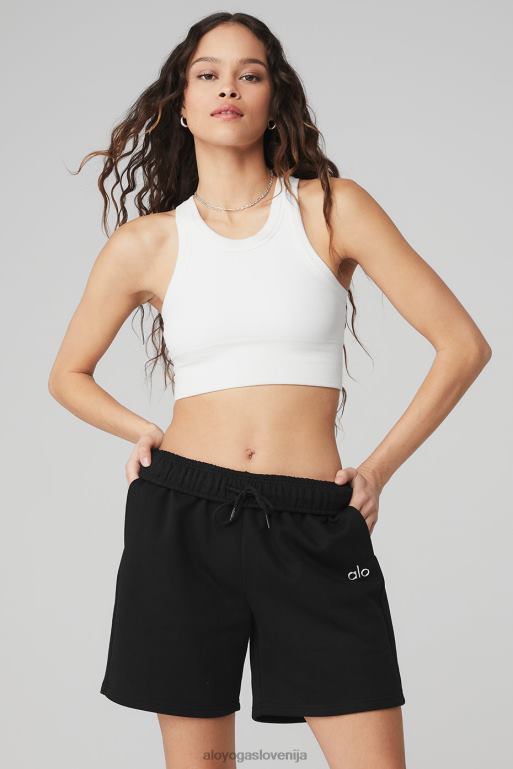 ženske brezšivni nedrček z visokim ovratnikom Alo Yoga oblačila bela X862Z388