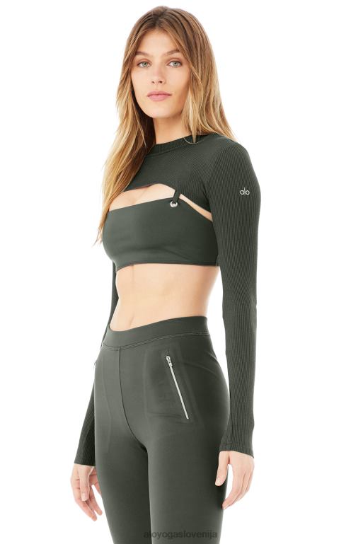 ženske iskalec vznemirjenja skomigne z rameni Alo Yoga oblačila temni kaktus X862Z693