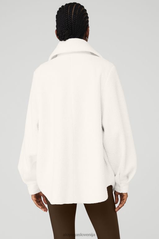 ženske mikro šerpa envy shacket Alo Yoga oblačila slonovina X862Z685