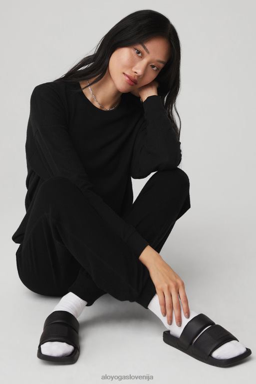 ženske soho pulover Alo Yoga oblačila Črna X862Z659