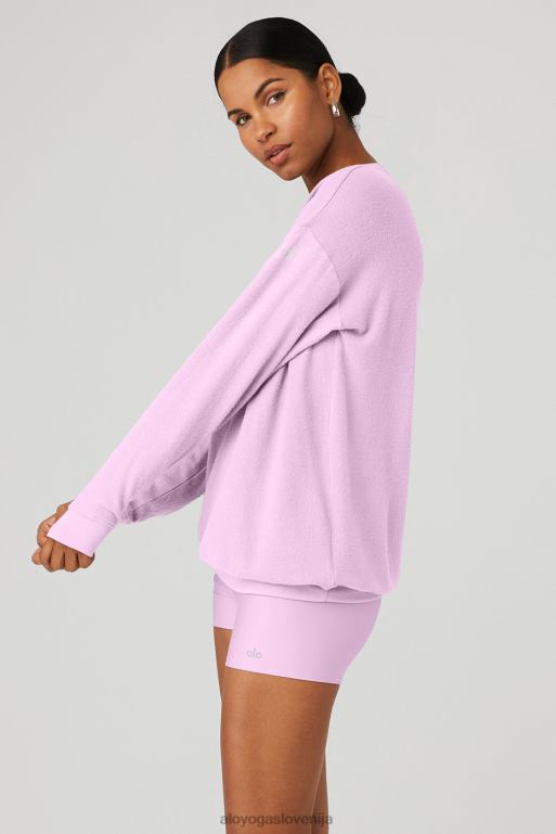 ženske soho pulover Alo Yoga oblačila sladkorna sliva roza X862Z662