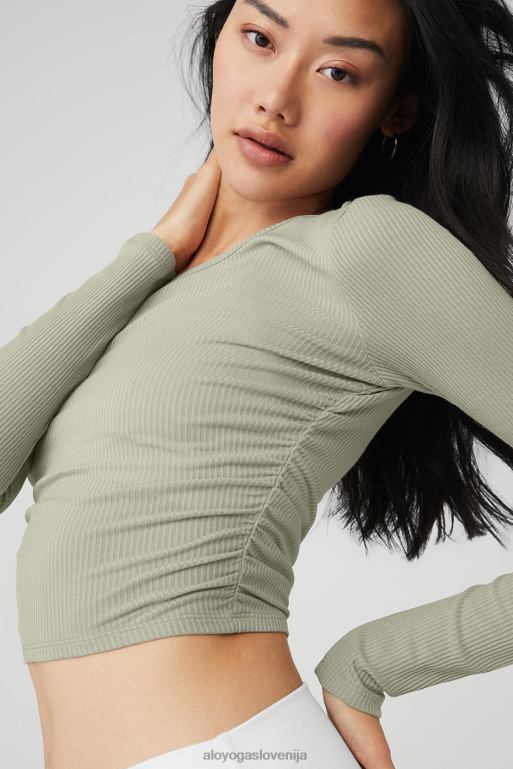 ženske zbrati dolg rokav Alo Yoga oblačila apnenec X862Z674