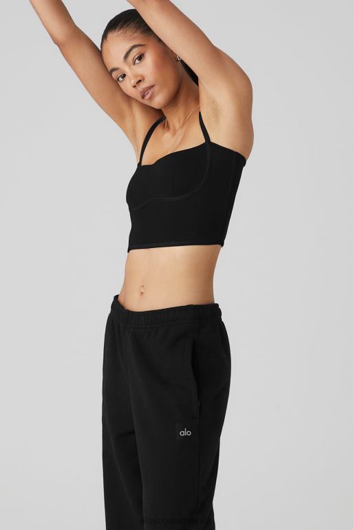 ženske Airbrush poenostavljen brezrokavnik Alo Yoga oblačila Črna X862Z466