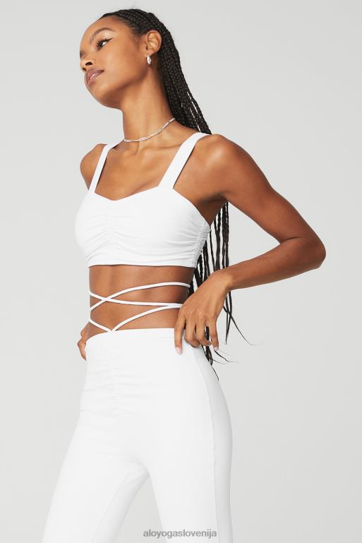 ženske airbrush cinch nedrček Alo Yoga oblačila bela X862Z604