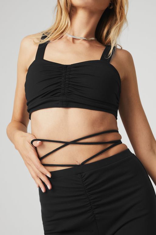 ženske airbrush cinch nedrček Alo Yoga oblačila Črna X862Z603