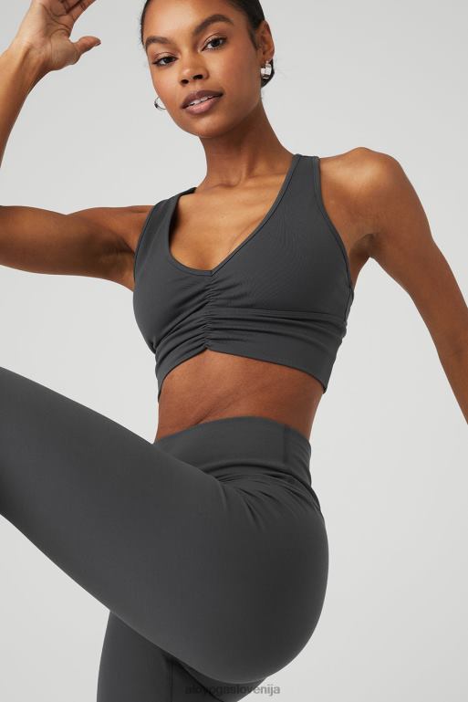 ženske divji nedrček Alo Yoga oblačila antracit X862Z479