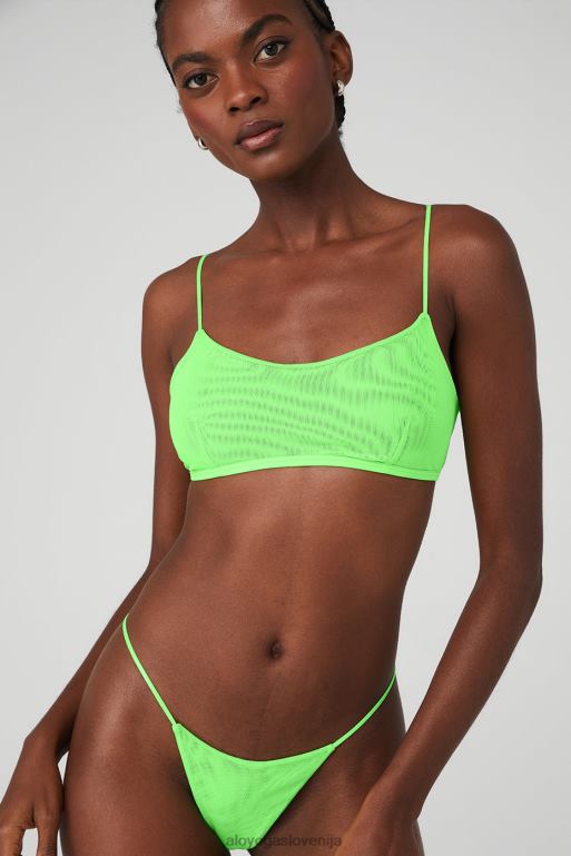 ženske nedrček Airmesh Venus Alo Yoga oblačila zeleni sij X862Z525