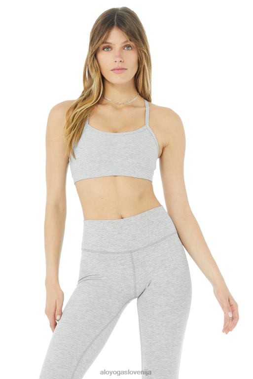 ženske nedrček alosoft gratitude Alo Yoga oblačila atletsko heather siva X862Z1118
