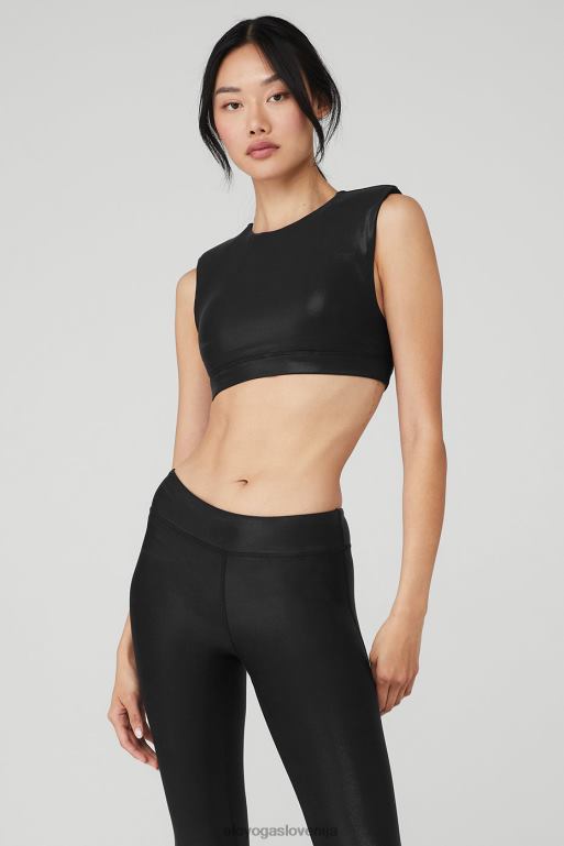 ženske nedrček s super sijajem Alo Yoga oblačila Črna X862Z584