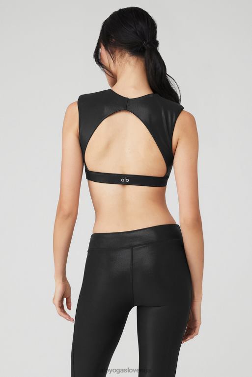 ženske nedrček s super sijajem Alo Yoga oblačila Črna X862Z584